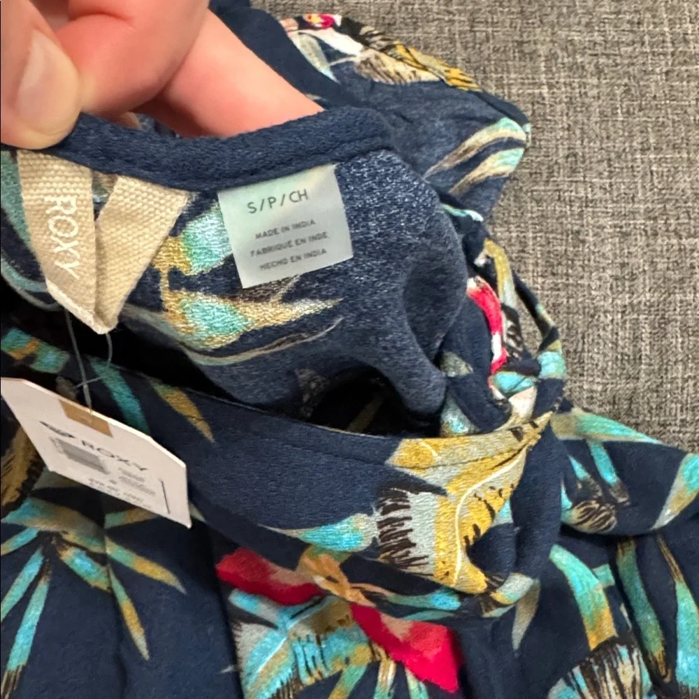 ROXY Do It My Way Tropical Cold Shoulder Dress NWT - Picture 4 of 4